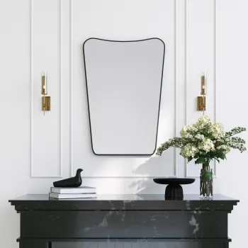 Oglinda decorativa, Neostill, Bella Donna, 50x70 cm, Metal, Negru imagine