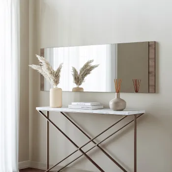 Oglinda decorativa, Neostill, Boy Aynasi Dekoratif Basic Ceviz 40x120, 120x40x2.2 cm, MDF , Maro imagine