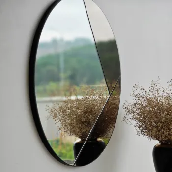 Oglinda decorativa, Neostill, Cicero, 60x60 cm, PAL, Bronz imagine