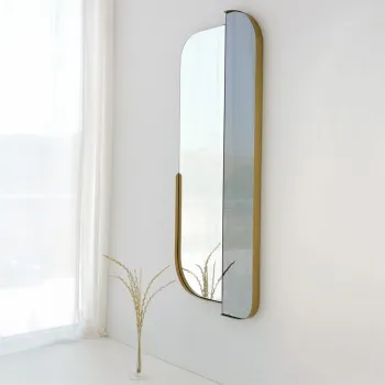 Oglinda decorativa, Neostill, Day & Night, 60x130 cm, MDF , Auriu imagine