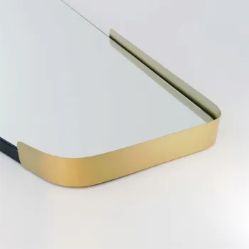 Oglinda decorativa, Neostill, Irregular, 60x120 cm, MDF , Negru imagine