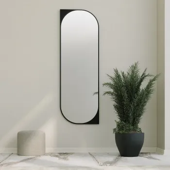 Oglinda decorativa, Neostill, Livi, 52x152 cm, MDF , Negru imagine