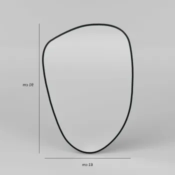 Oglinda decorativa, Neostill, Pietra Nera, 91x61 cm, MDF , Negru imagine