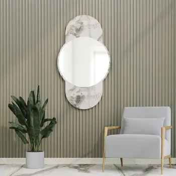 Oglinda decorativa, Neostill, Time, 60x106 cm, MDF , Marmura imagine