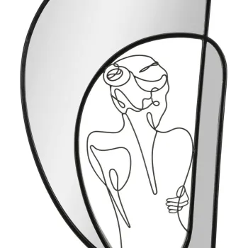 Oglinda decorativa Nudity, Mauro Ferretti, 40.6x70.5 cm, fier/sticla, negru imagine