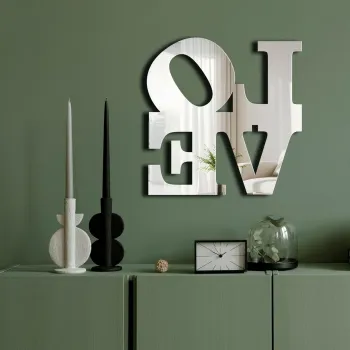 Oglinda decorativa, Ozgl506, Partea de jos: 100% EVA (Grosime: 10 mm), Argintiu imagine