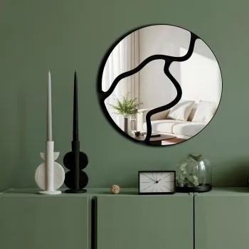 Oglinda decorativa, Ozgl507, Partea de jos: 100% EVA (Grosime: 10 mm), Argintiu imagine