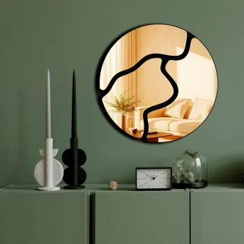 Oglinda decorativa, Ozgl507, Partea de jos: 100% EVA (Grosime: 10 mm), Auriu imagine