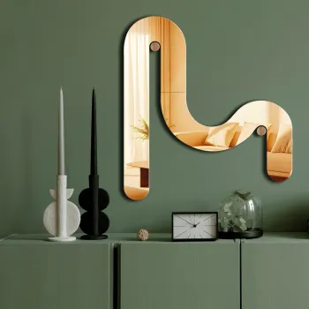 Oglinda decorativa, Ozgl509, Partea de jos: 100% EVA (Grosime: 10 mm), Auriu imagine