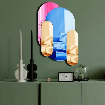 Oglinda decorativa, Ozgl512, Partea de jos: 100% EVA (Grosime: 10 mm), Multicolor imagine