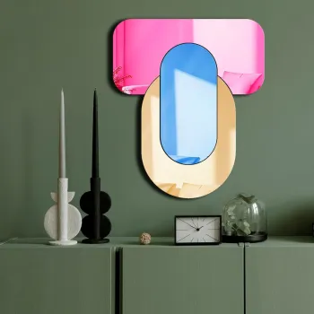Oglinda decorativa, Ozgl519, Partea de jos: 100% EVA (Grosime: 10 mm), Multicolor imagine
