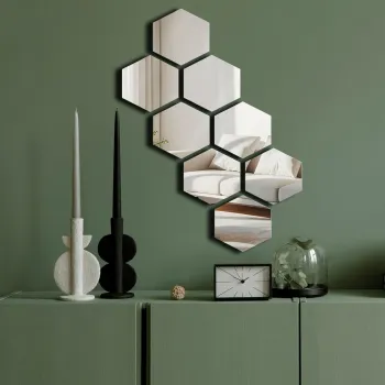 Oglinda decorativa, Ozgl525, Partea de jos: 100% EVA (Grosime: 10 mm), Argintiu imagine