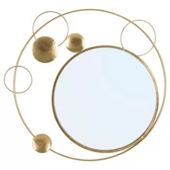 Oglinda decorativa Planet, Mauro Ferretti, 90x83 cm, fier, auriu imagine