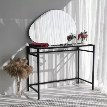Oglinda decorativa Porto, Neostill, 90x60 cm, negru imagine