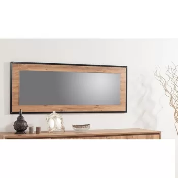 Oglinda decorativa Quantum Idea, Sapphire, 150x60 cm, natural/negru imagine