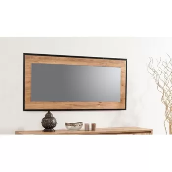 Oglinda decorativa Quantum, Sapphire, 110x60 cm, natural/negru imagine