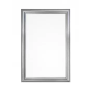 Oglinda decorativa, Sanzio, Bizzotto, 60x90 cm, lemn de paulownia, argintiu mat imagine
