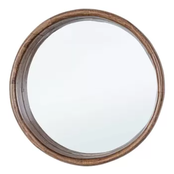 Oglinda decorativa Sherman, Bizzotto, O55 cm, lemn de mango/sticla imagine