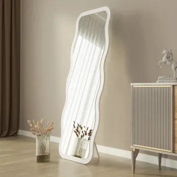 Oglinda decorativa, Siam, Aror, 50x160x2.2 cm, MDF , Alb imagine