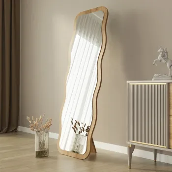 Oglinda decorativa, Siam, Aror, 50x160x2.2 cm, MDF , Natural imagine