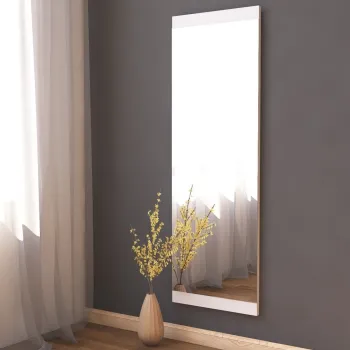 Oglinda decorativa, Siam, Azus, 40x120x2.2 cm, MDF , Alb imagine