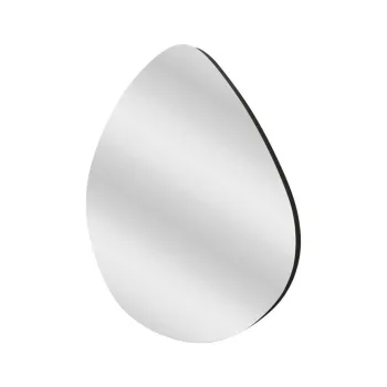 Oglinda decorativa, Siam, Besso, 60x60x2.2 cm, MDF , Negru imagine