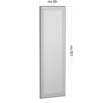 Oglinda decorativa, Siam, Buhem, 40x120x2.2 cm, MDF , Alb imagine