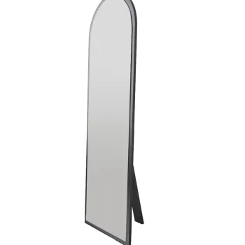 Oglinda decorativa, Siam, Emma, 50x160x2.2 cm, MDF , Negru imagine