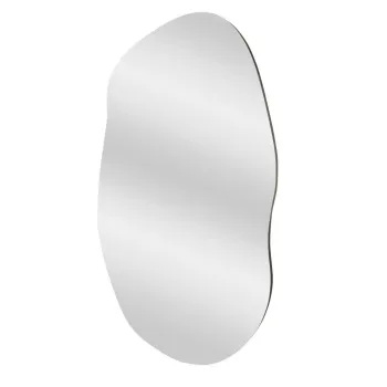 Oglinda decorativa, Siam, Lossa, 52x89x2.2 cm, MDF , Negru imagine