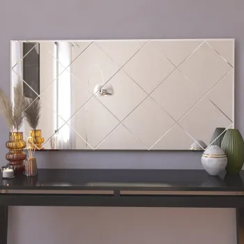 Oglinda decorativa, Siam, Mofo, 60x120x2.2 cm, MDF , Alb imagine