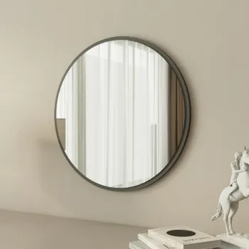 Oglinda decorativa, Siam, Ozze, 60x60x2.2 cm, MDF , Alb imagine