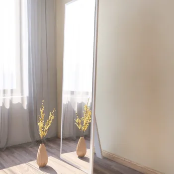 Oglinda decorativa, Siam, Tessa, 50x160x2.2 cm, MDF , Alb imagine