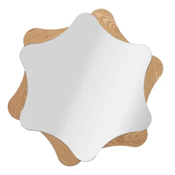 Oglinda decorativa Star, Mauro Ferretti, 80 cm, MDF/sticla, natural imagine