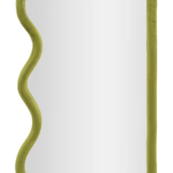 Oglinda decorativa Tod, Mauro Ferretti, 60x90 cm, MDF/rama acoperita cu catifea, verde imagine