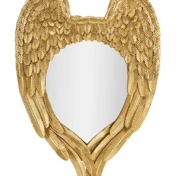 Oglinda decorativa Wings, Mauro Ferretti, 99x72 cm, fier/sticla, auriu imagine