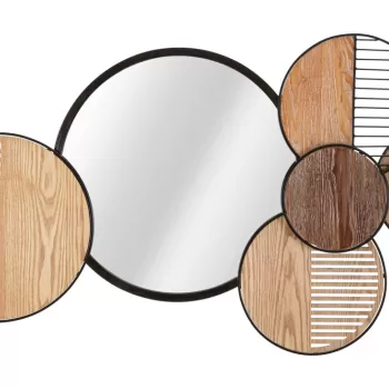 Oglinda decorativa Woody, Mauro Ferretti, 123.2 x 63.5 cm, fier/MDF, multicolor imagine