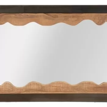 Oglinda decorativa Yellowstone, Mauro Ferretti, 120x72 cm, lemn masiv de salcam, maro imagine