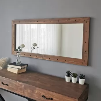 Oglinda decorativa Z11050CV, Neostill, 50 x 110 cm, walnut imagine