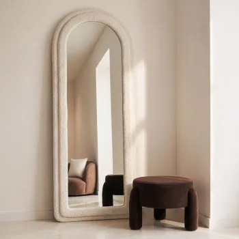 Oglinda decorativa Zelo, Homla, 60x4.5x160 cm, MDF/sticla, alb imagine