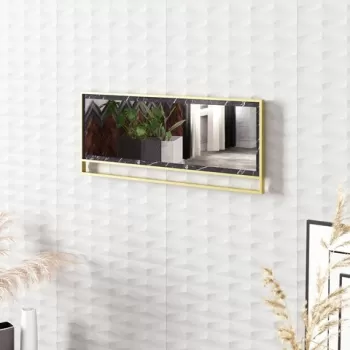 Oglinda decorativa, Zena Home, Polka, PAL, Aur/Negru imagine