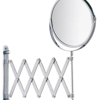 Oglinda extensibila cu fixare in perete, Wenko, Telescope, 19 x 38.5 x 50 cm, inox/plastic/sticla imagine