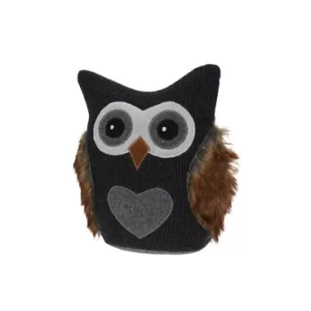 Opritor pentru usa Owl, 23x15x23 cm, poliester, gri inchis imagine