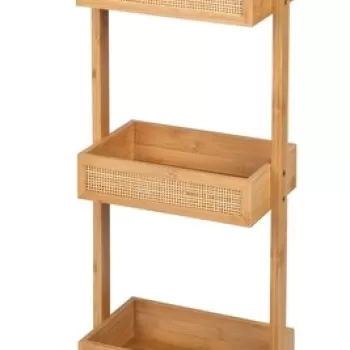 Organizator baie, Wenko, Allegre, 18.5 x 71.5 x 32 cm, bambus/ratan, natur imagine