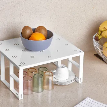 Organizator de bucatarie (4 piese), L'essentiel Maison, 734LRN1105, Dimensiuni: 27,5 x 31,5 x 15 cm (4 bucati), Alb imagine