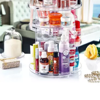 Organizator de machiaj, Fremont, 964FRM2114, Plastic, Transparent imagine