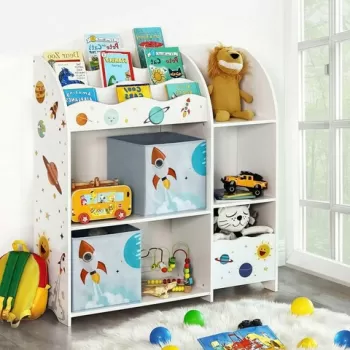 Organizator jucarii / mobilier camera copilului, Space, Songmics, 62.5 x 29.5 x 70 cm imagine
