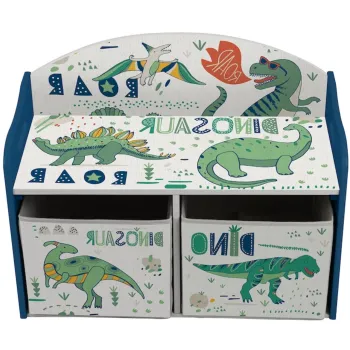 Organizator jucarii / mobilier camera copilului U-grow, 60x40x37 cm, lemn/textil, verde imagine
