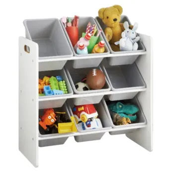 Organizator jucarii / mobilier camera copilului U-Grow, 63x30x60 cm, PAL/polipropilena, gri imagine
