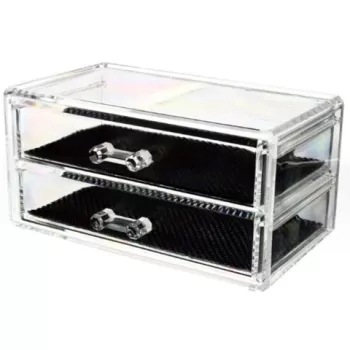 Organizator pentru cosmetice cu 2 sertare Compactor, 18.5x10x9 cm imagine