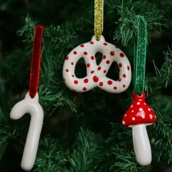 Ornament de brad de Craciun, BSY528, Ceramica, Multicolor imagine